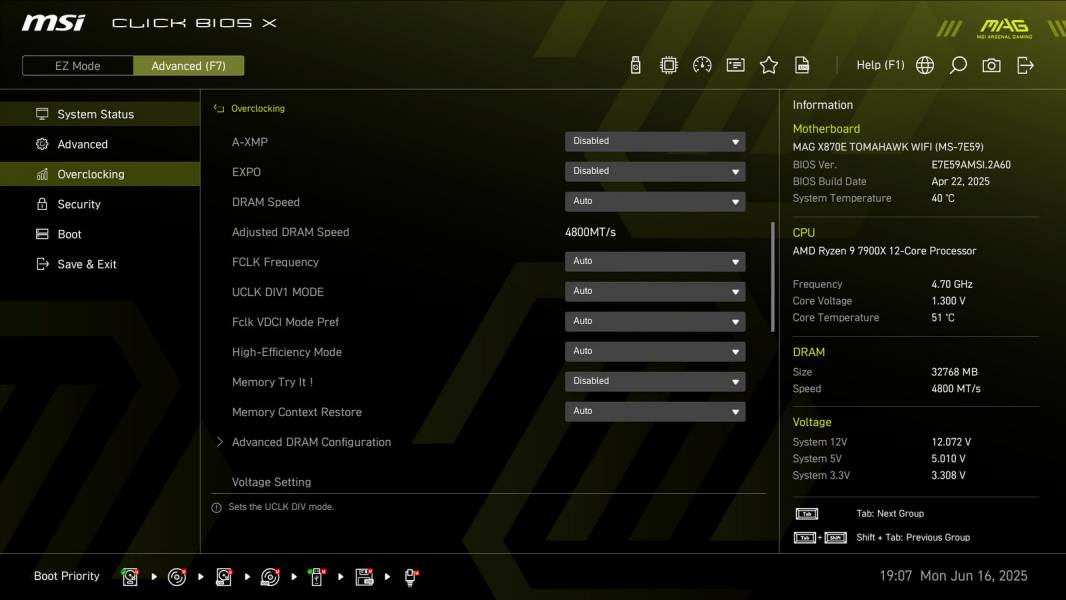 MSI MAG X870E TOMAHAWK WIFI-3